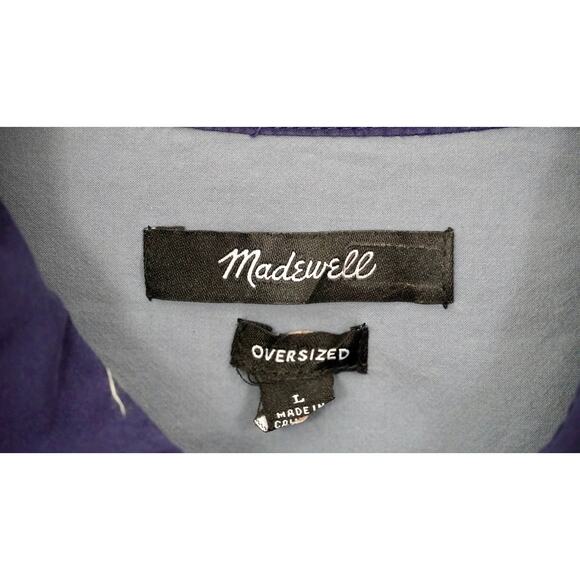 Madewell Oversized Patch Pocket Shirt Sz L - Picture 6 of 7